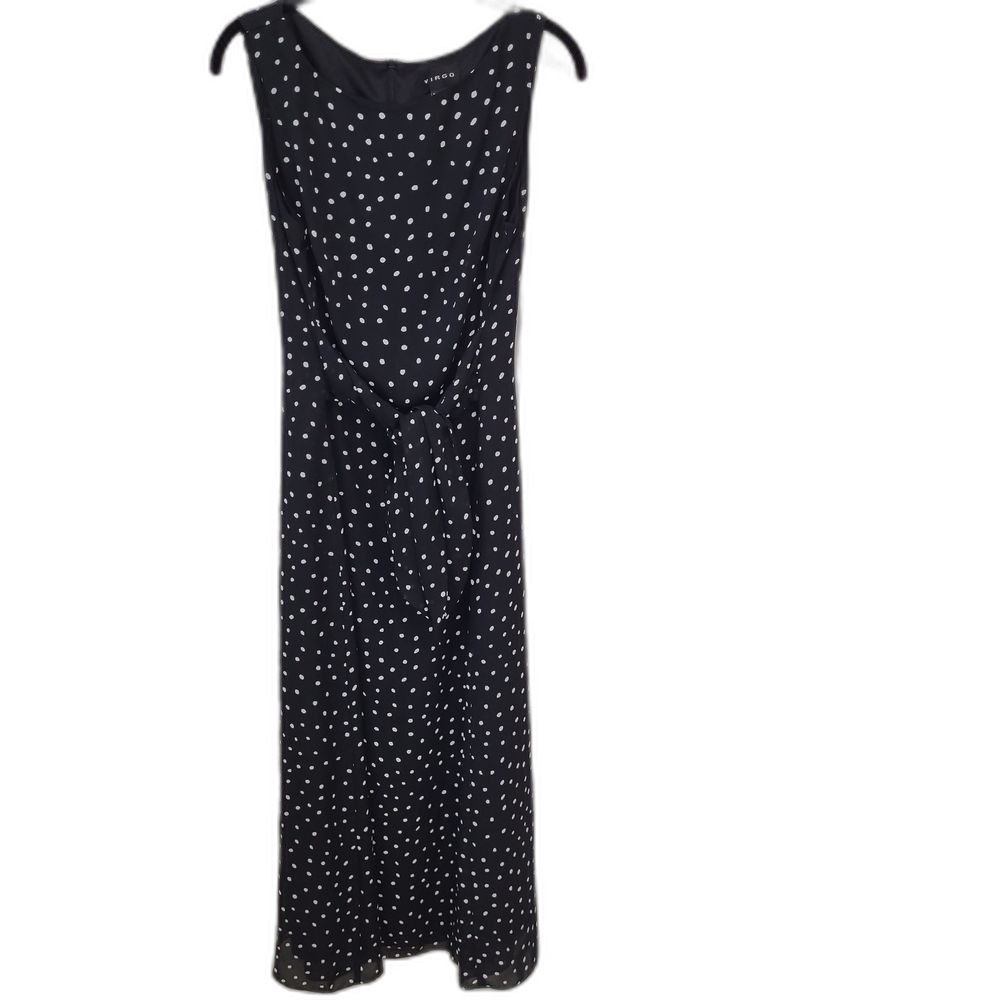 Virgo Blue Sleeveless Scoop Neck Maxi Sundress - 12